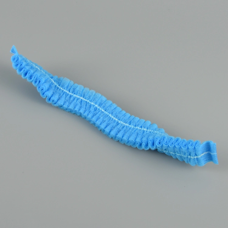 Disposable Non-Woven Strip Clip Cap with Elastic Band