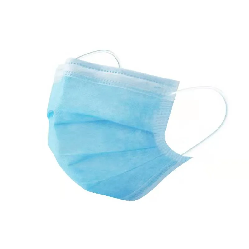 High Quality Hot Sales Mass Production Customized OEM Disposable 3ply Nonwoven Spundond+Meltblown+Spundond Blue Face Mask