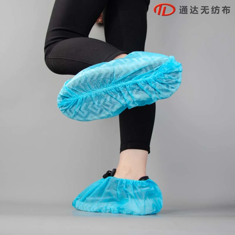 Factory Wholesale Waterproof Plastic PE/CPE Shoe Covers Non Woven Disposable Shoe Cover