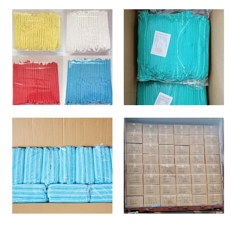 Disposable Non Woven Mob/Clip/Bouffant Cap PP10GSM/12GSM with Double/Single Elastic