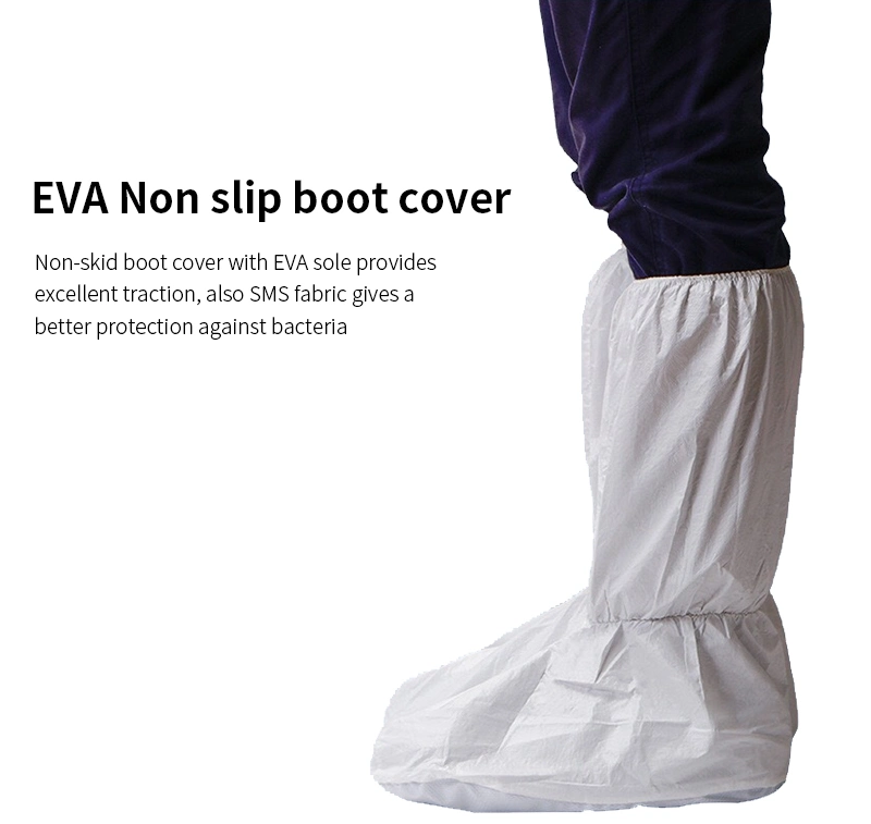 Nonwoven Non-Skid/Anti-Skip/Nonskid/Anti Slip Shoe Cover Boot Cover, Waterproof Protective Disposable Shoe Cover