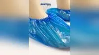 Blauer Schuhüberzug aus PE-Material, preiswerterer Einweg-Schuhüberzug aus Kunststoff