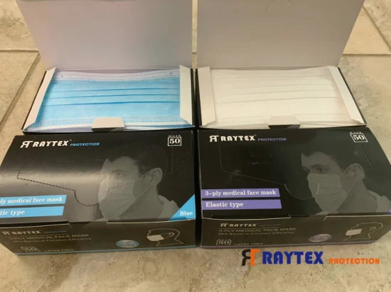 Raytex 11031 3-lagige Gesichtsmaske aus Vliesstoff mit Ohrbügel, direkt ab Werk lieferbar
