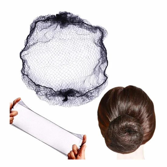Einweg-Haarnetz aus atmungsaktivem Nylon mit Wabenmuster, unsichtbares Netz-Haarnetz