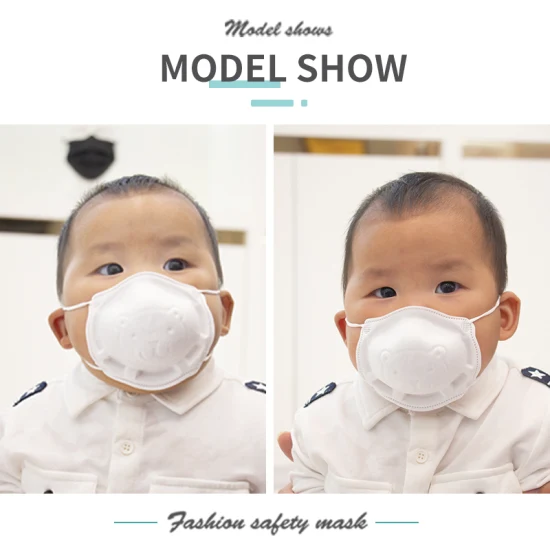 Bulk Hot Sell Weiße Farbe Verstellbare Einweg-Ohrbügel-Bärenform 3D-Kindergesichtsmaske